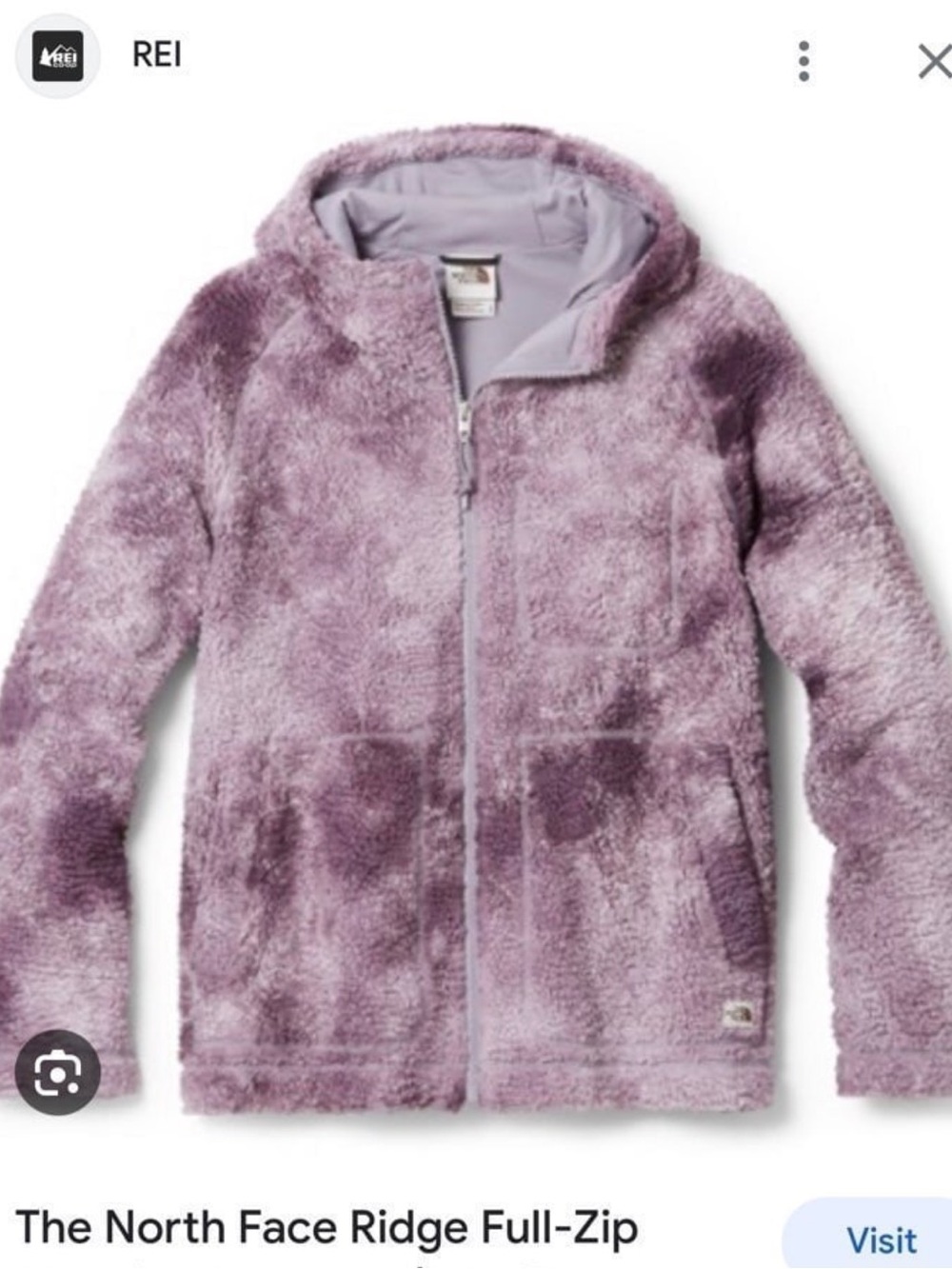 The North Face Lavender purple Tie-Dye Teddy Jacket - Women M